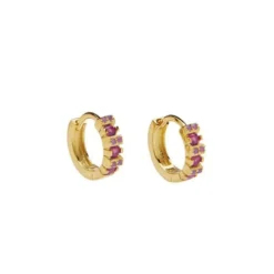 PICO COPENHAGEN Rainy Petit Hoops Pink