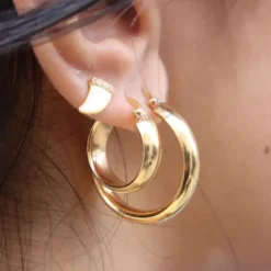 PICO COPENHAGEN Shira Hoops (guld/sølv)