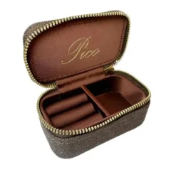 PICO COPENHAGEN Small Jewelry Box Chocolate Denim