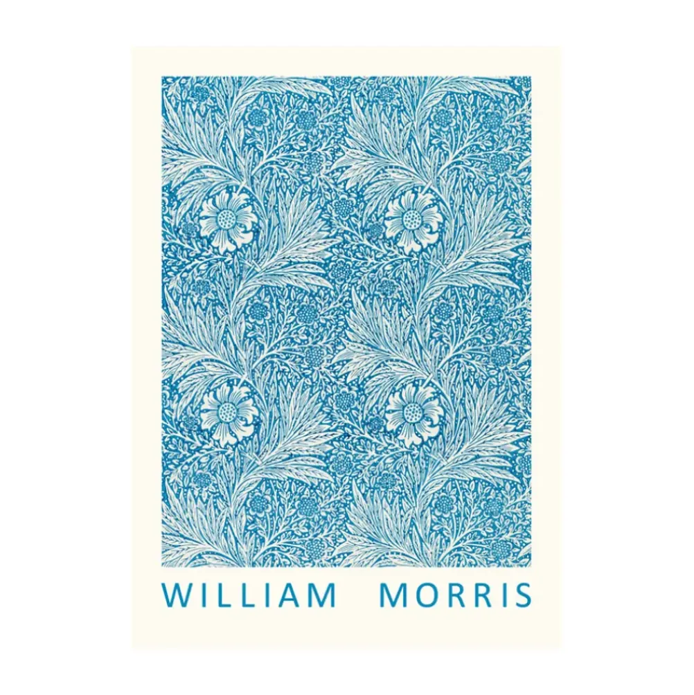 Plakat William Morris Blue Marigold 30x40 cm.