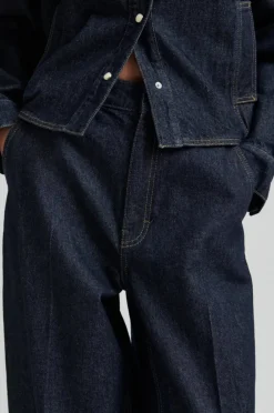 SECOND FEMALE Columbus New Denim Trousers Dark Blue Denim