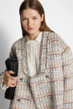 SECOND FEMALE Columbus Trench Jacket Dark Blue Denim