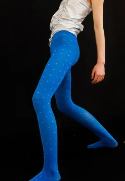 SNEAKY FOX Dot Pantyhose Princess Blue