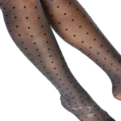 SNEAKY FOX Fay Pantyhose Black Silver