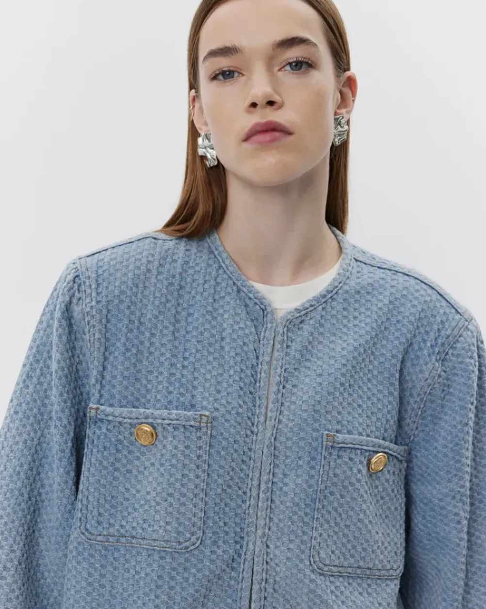 SOFIE SCHNOOR S251250 Eudorasw Jacket Denim Blue