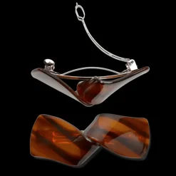 SUI AVA Classic Knot Clip Golden Brown
