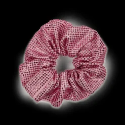 SUI AVA Kelly Crystal Scrunchie Pink