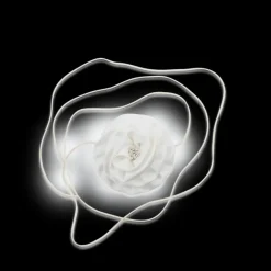 SUI AVA Smooth Flower Belt White