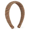 SUI AVA Striped Headband Brown