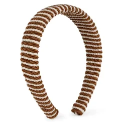 SUI AVA Striped Headband Brown
