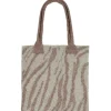 SUI AVA Zebra Glitter Bag Taupe/Creme