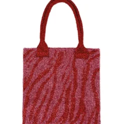 SUI AVA Zebra Glitter Bag Pink/Red