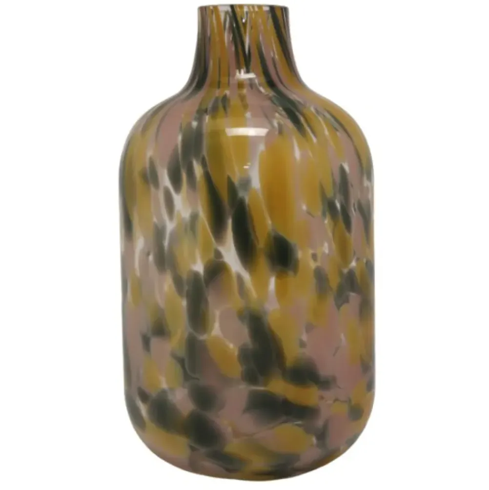 Vase Chips, Grey/Yellow/Light Pink 16x29,5