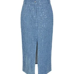 Y.A.S Yasleodis Midi Skirt Blue