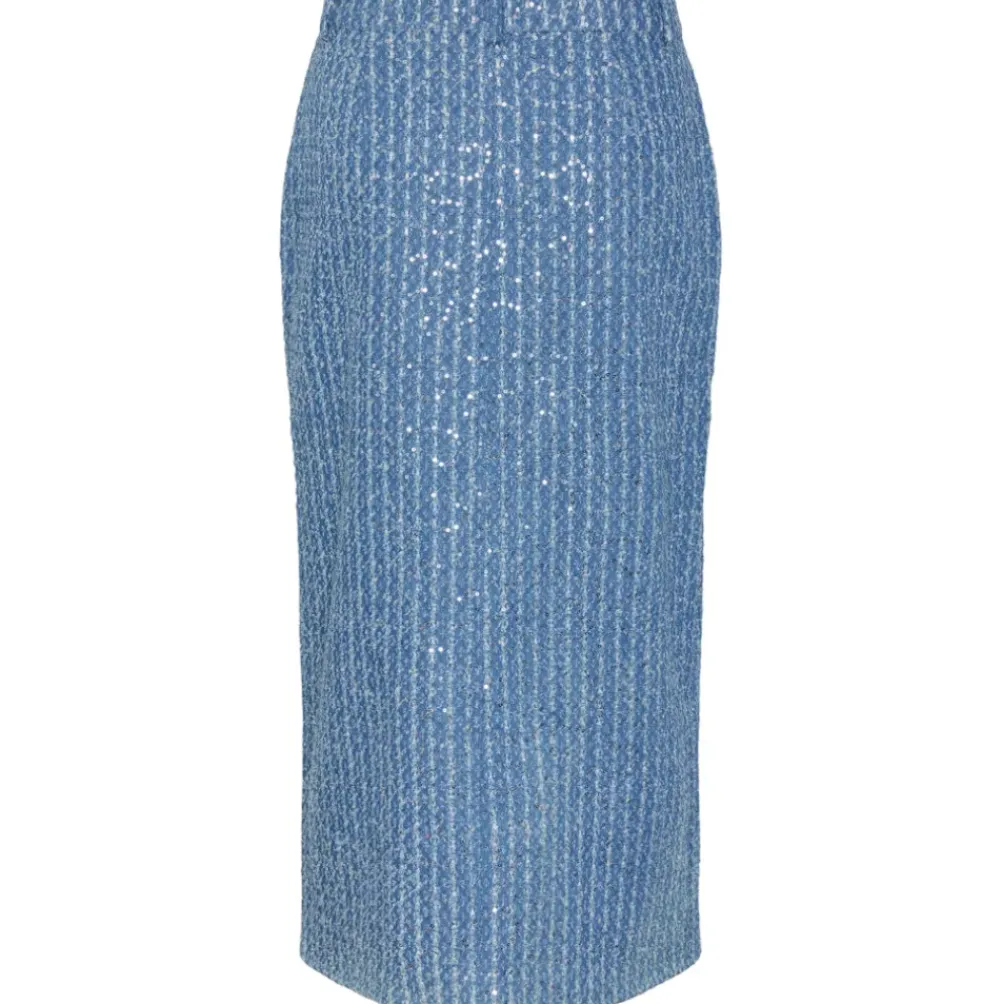 Y.A.S Yasleodis Midi Skirt Blue